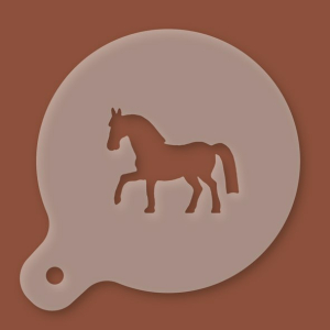 Cappuccino-Schablone Pferd