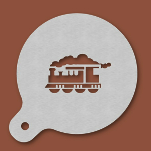 Cappuccino-Schablone Eisenbahn