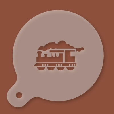 Cappuccino-Schablone Eisenbahn