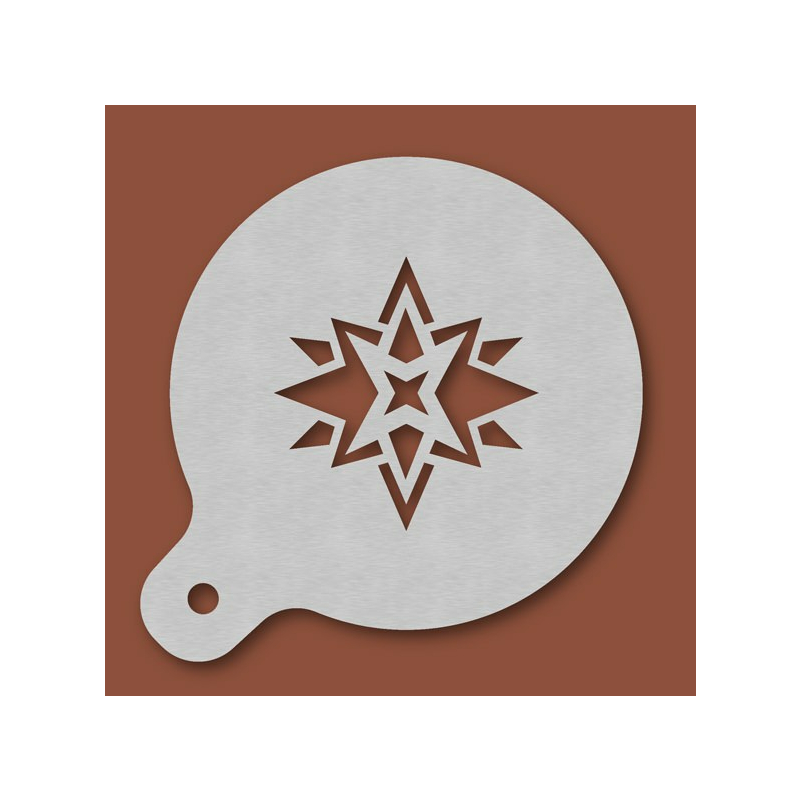 Cappuccino-Schablone Weihnachtsstern, Auendurchmesser 120 mm, Motivd