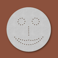 Streuschablone "Gesicht" für Kakaostreuer MK10 und MK20