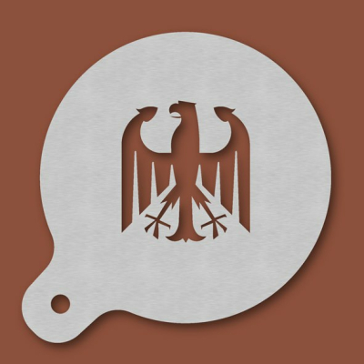 Cappuccino-Schablone Bundesadler