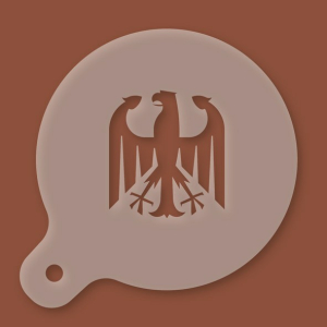 Cappuccino-Schablone Bundesadler