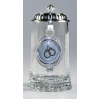 Glas-Bierseidel "Handschellen"