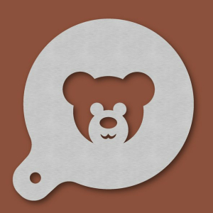 Cappuccino-Schablone Teddybär Gesicht