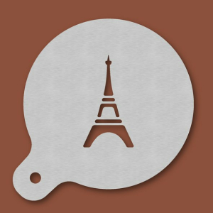 Cappuccino-Schablone Eiffelturm