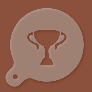 Cappuccino-Schablone Pokal
