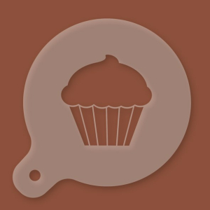 Cappuccino-Schablone Muffin - Cupcake