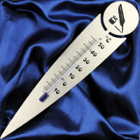 Blumentopf-Thermometer "Schriftsteller"