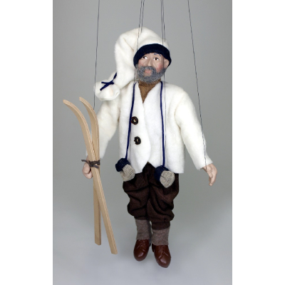 Marionette Skifahrer