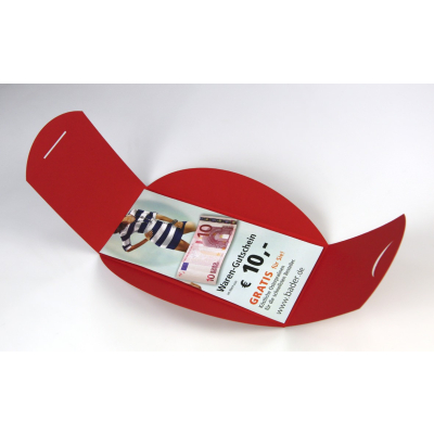 Schnäppchen: Falt-Geschenkverpackung 157 in Größe 01, 92 x 72 mm in Farbe ROT