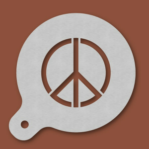 Cappuccino-Schablone Peace-Zeichen
