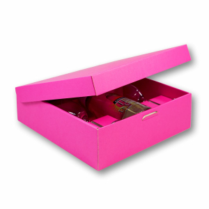 Geschenkset Hugo mit Gläsern in Geschenk-Box pink
