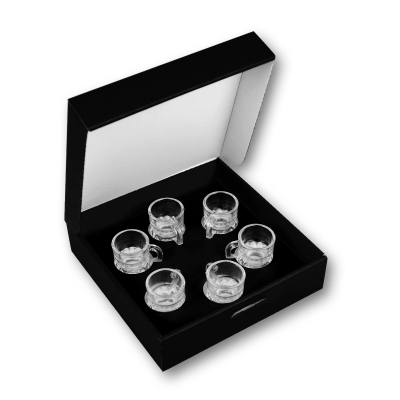 Geschenkset Schnaps-Stamper mit Henkel aus Glas