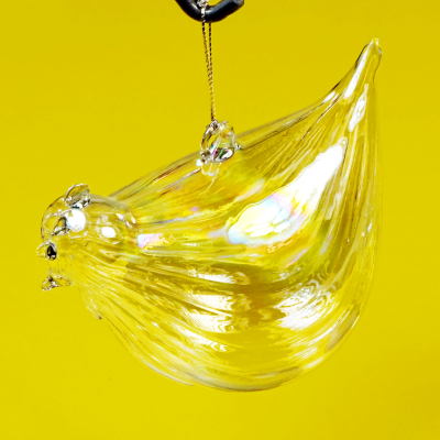 Glas-Huhn mit Öse