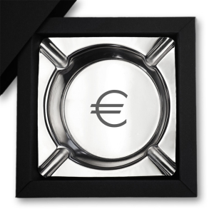 Edelstahl-Aschenbecher "Euro"