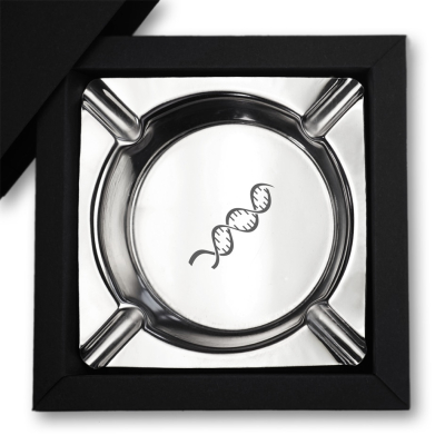 Edelstahl-Aschenbecher "DNA"