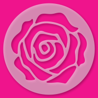 Kuchenschablone Rose