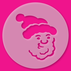 Kuchenschablone Weihnachtsmann - Gesicht