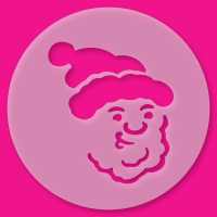 Kuchenschablone Weihnachtsmann - Gesicht