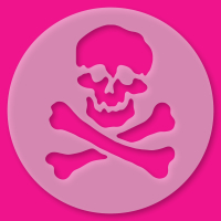 Kuchenschablone Totenkopf