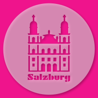 Kuchenschablone Salzburger Dom mit Text