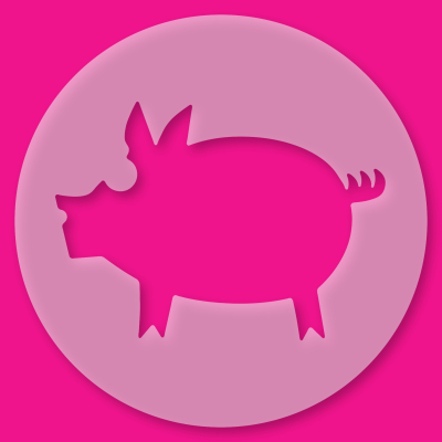 Kuchenschablone Glücksschwein