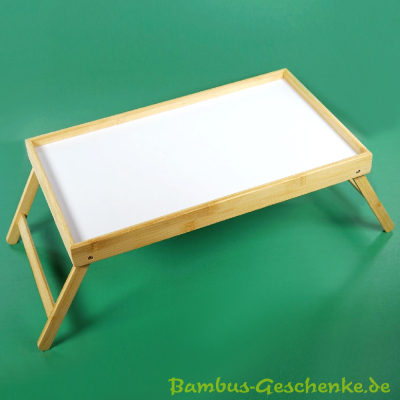 Bambus-Serviertablett mit Klappbeinen