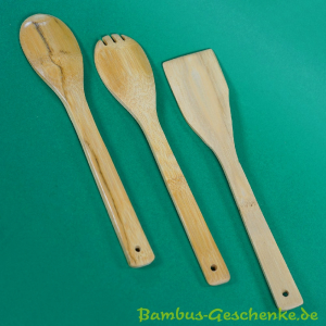 Bambus-Küchenhelfer 3er-Set