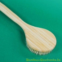 Bambus-Badebürste mit Nylonborsten und Jute-Schlaufe