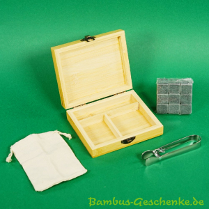 Eiswürfel-Set in Bambus-Box