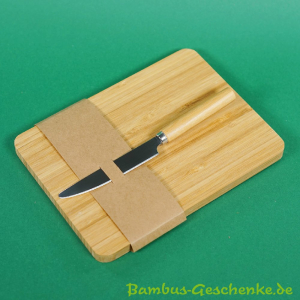 Bambus-Schneidbrett mit Brotzeitmesser