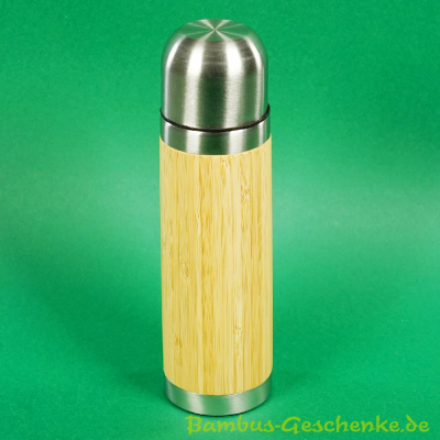 Isolierkanne mit Bambusmantel 450 ml