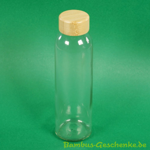 Glasflasche mit Bambus-Deckel 500 ml