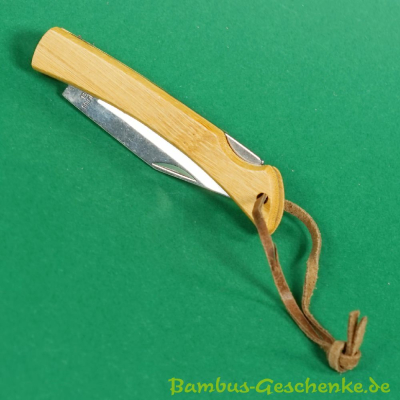 Taschenmesser mit Bambus-Schalen und Schlaufe