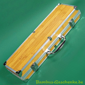 Bambus-BBQ-Besteck 3-teilig im Koffer