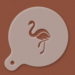 Cappuccino-Schablone Flamingo