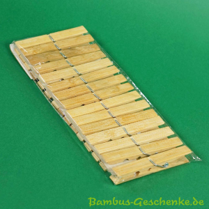 Wäscheklammern aus Bambus, 15er-Pack, ca. 23 x 10 cm