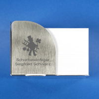 Notizzettelbox 101 aus Edelstahl, inkl. Logogravur (einseitig)