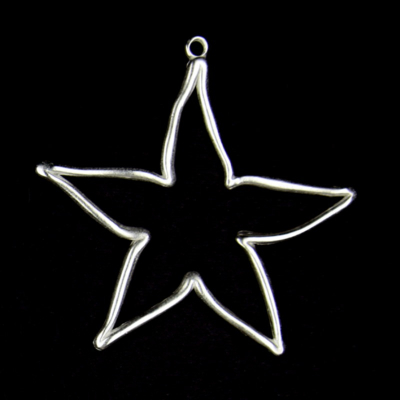 Zinn-Christbaumschmuck Stern poliert