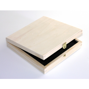 Exklusive Holz-Geschenkverpackung (16,5 x 16,5 x 3,5 cm...