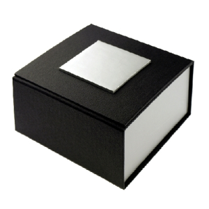 Exklusive Karton-Geschenkverpackung schwarz/silber (8,5 x...