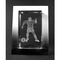 3D-Glasobjekt Fußballspieler