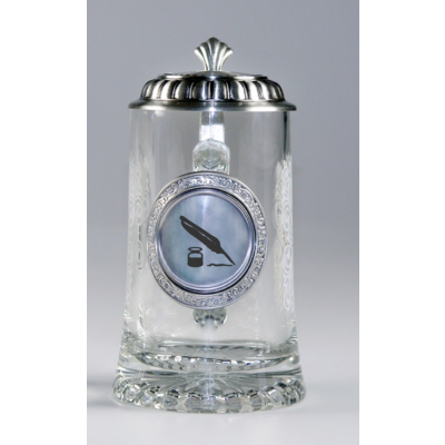 Glas-Bierseidel "Schriftsteller"