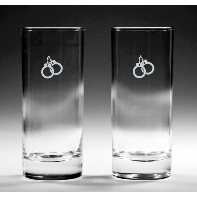2er-Set Longdrinkgläser "Handschellen"