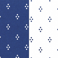 Karton Dekor 51 Pünktchen blau/weiß