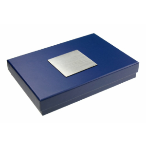 Karton-Geschenkverpackung blau (131 x 93 x 22 mm)