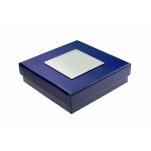 Karton-Geschenkverpackung blau (78 x 78 x 22 mm)