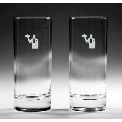 2er-Set Longdrinkgläser "Kellner"