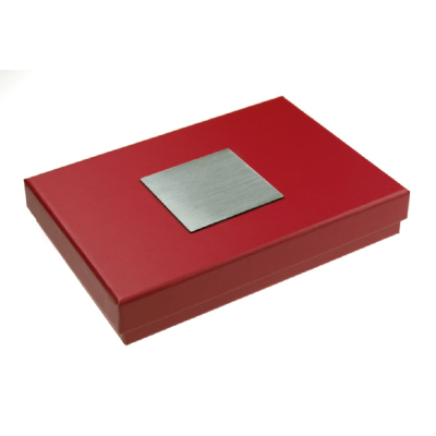 Karton-Geschenkverpackung rot (131 x 93 x 22 mm)